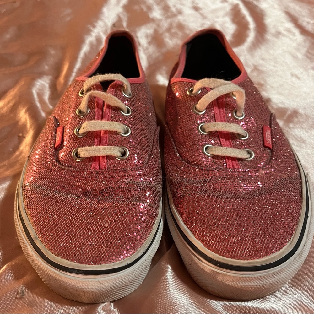 Pink Sparkle Vans, Used